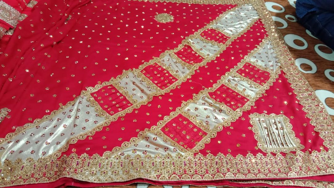 Saree stone work uploaded by business on 3/23/2022