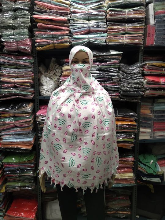 Post image Burka dupatta100% cotton printed best quality all India available cotton bhejWhatsApp 9574276782Price 180
