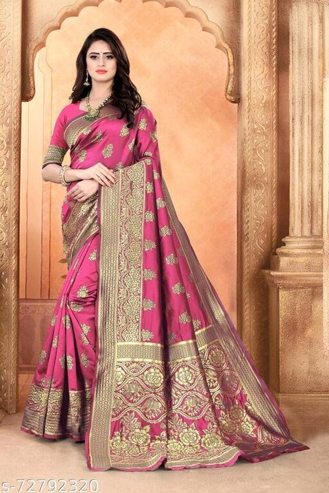 Buy Brand name Women plain weave printed Pink art silk saree free size  SHIMLA PINK at Amazon.in
