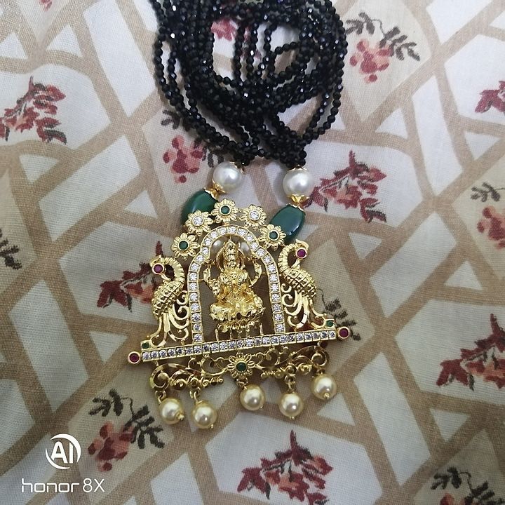 Crystal beads with lakshmi locket  uploaded by Sandhya on 10/15/2020