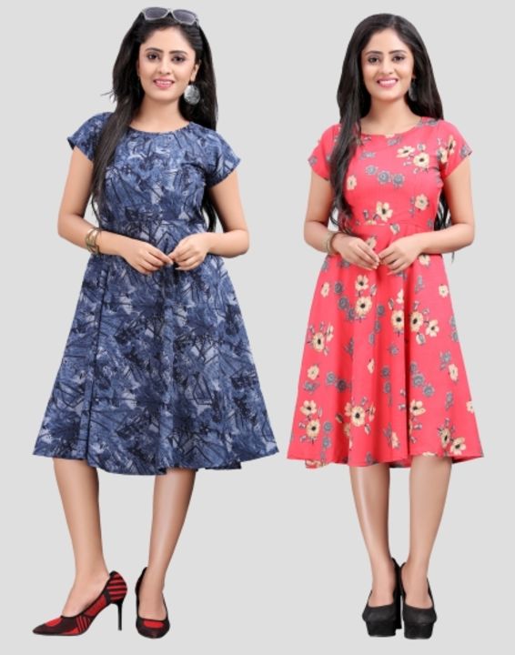 Post image Women's Party Wear Printed Crepe Fit &amp; Flare DressName: Women's Party Wear Printed Crepe Fit &amp; Flare DressFabric: CrepeSleeve Length: SleevelessPattern: PrintedMultipack: 1Sizes:XS, S, M, L, XLCountry of Origin: IndiaRs 220Free shipping