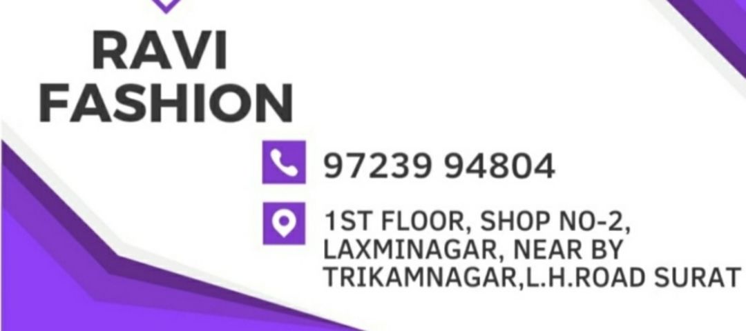 Visiting card store images of Ravi Fashion