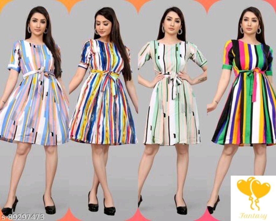 Women 4 Piece Rainbow Multicolour Dress Combo uploaded by YaRi_Women's-Fashion on 3/24/2022