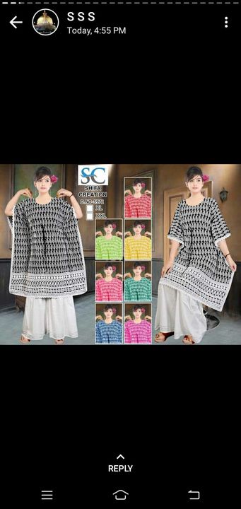 Chikan kaftan uploaded by Shifa collection on 3/24/2022