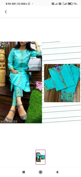 Kurti with pant uploaded by Kukku collection.। All products avilbble on 3/25/2022