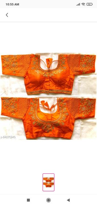 Post image I m a manufacturers of designer embroidered blouse Ready to wear and farma Or lumb to lumb as u like.......