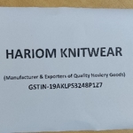 Business logo of Hariom Knitwear