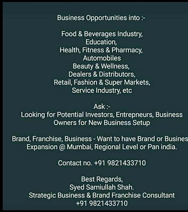 Business & Brand Franchise Consultant uploaded by Business & Brand Franchise Consult on 10/15/2020