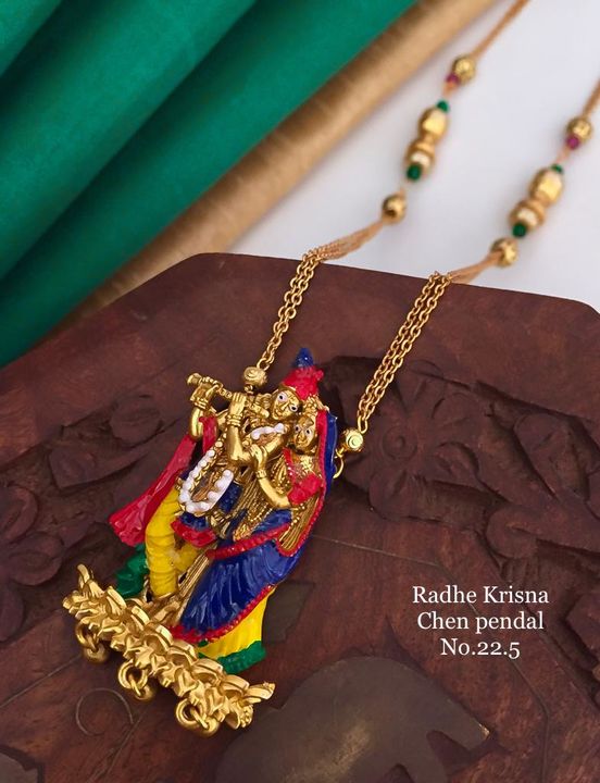 Radha krishna pendant chain uploaded by business on 3/25/2022