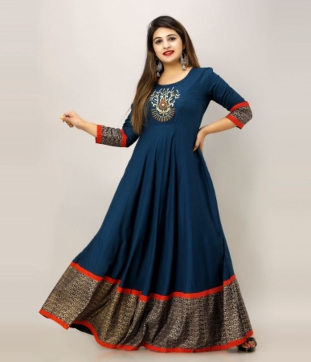 Post image Adhi Shree Fashion Flared/A-line Gown
Size: M, L, XL, XXL
Ideal For: Women
Fabric: Rayon Blend
Color: Blue
Type: Flared/A-line
14 Days Return Policy, No questions asked.