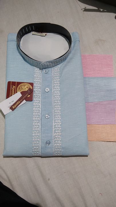 Linen cotton embroidered kurta uploaded by Ajanta Ethnics on 3/25/2022