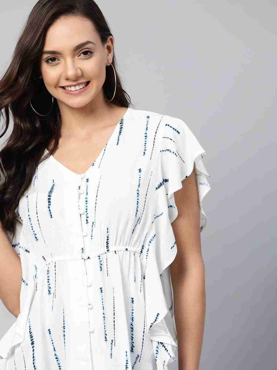 Printed white top uploaded by business on 3/26/2022