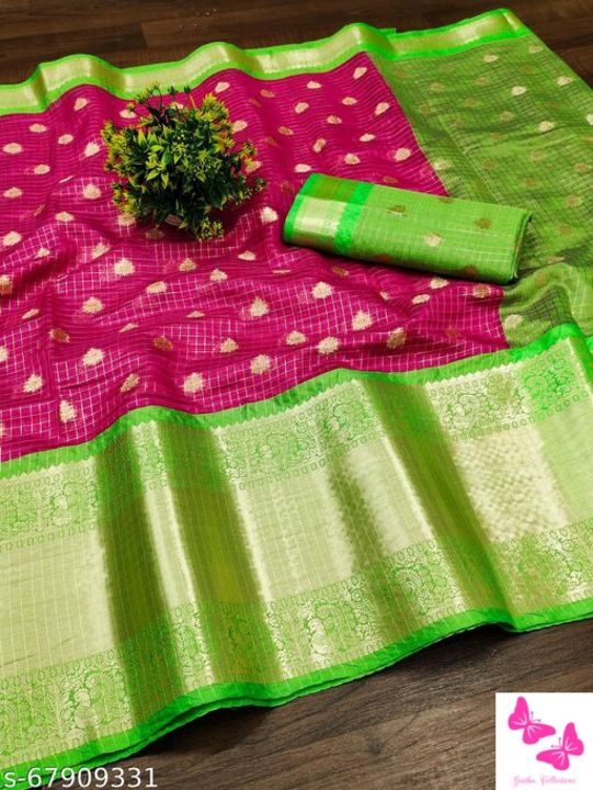 Organza saree uploaded by business on 3/26/2022