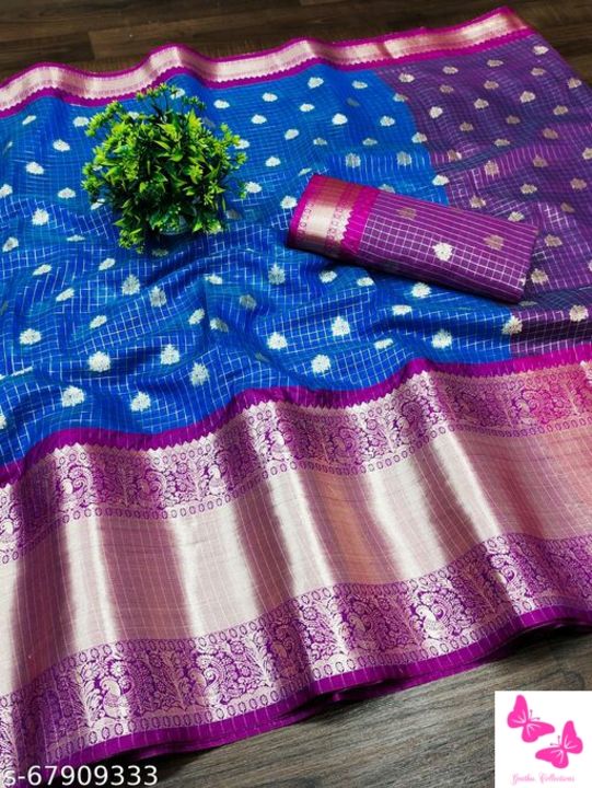 Organza saree uploaded by business on 3/26/2022