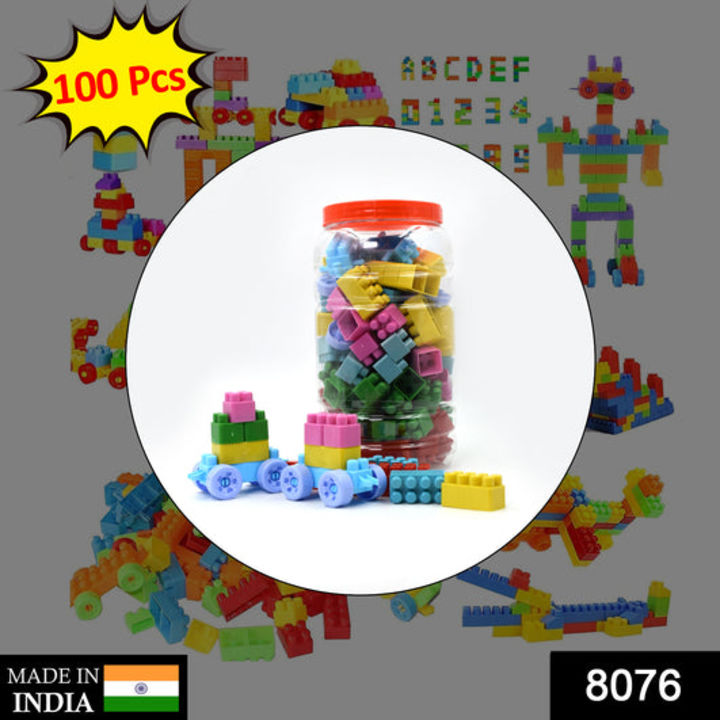 8076 100pc Building Blocks Early Learning Educational Toy for Kids uploaded by DeoDap on 3/26/2022
