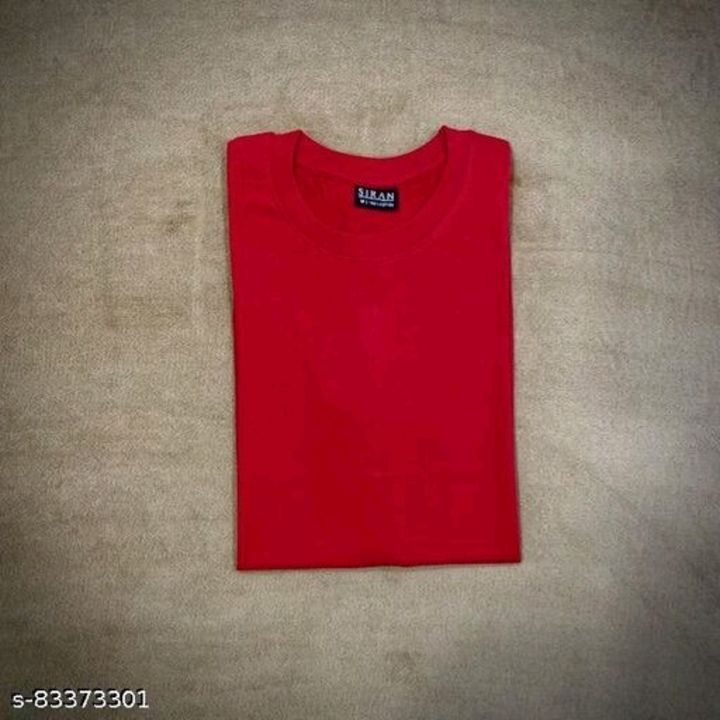Red Solid T shirt uploaded by SIRAN on 3/26/2022