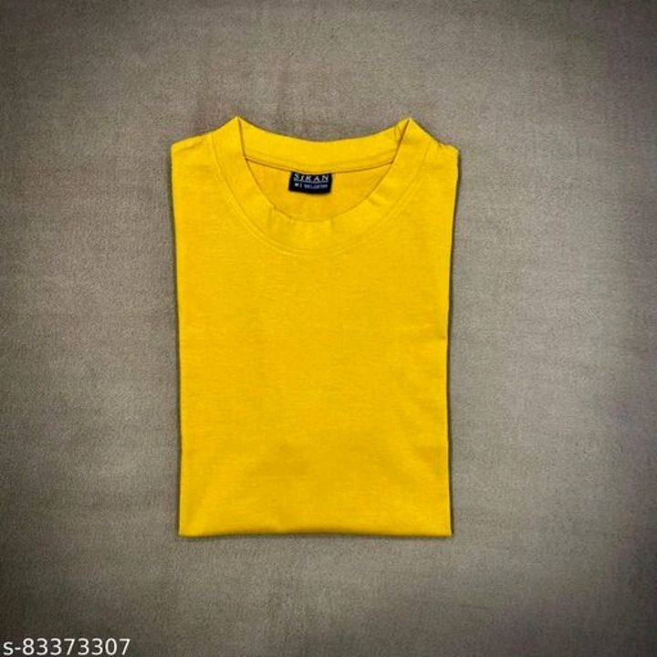 Mustard Yellow Solid T shirt uploaded by SIRAN on 3/26/2022