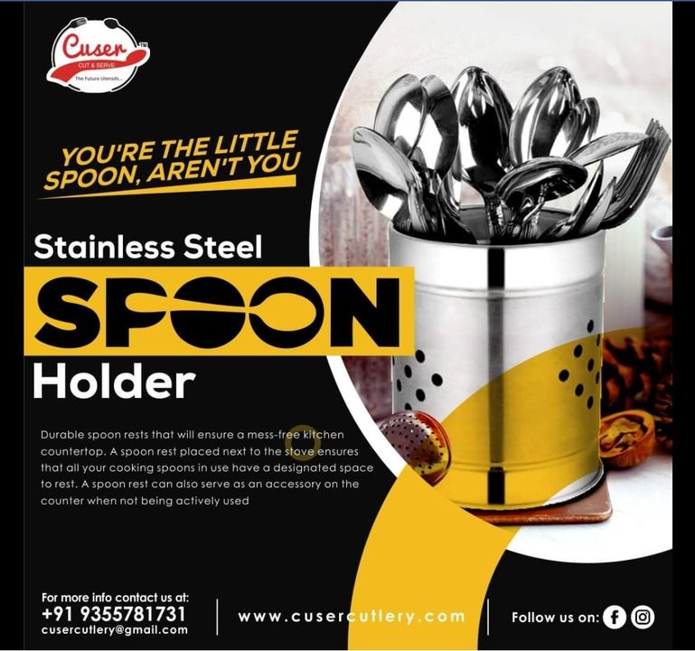 STAINLESS STEEL SPOON HOLDER uploaded by Cuser Cutlery on 3/26/2022