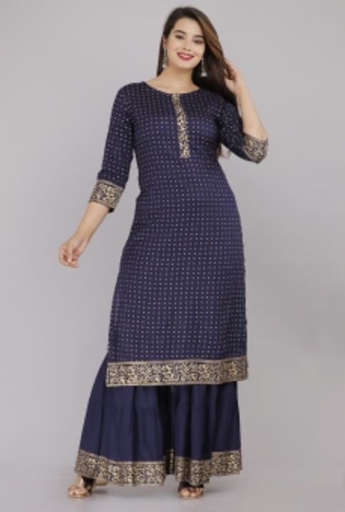 Traditionalstudio Women Kurta and Sharara Set uploaded by A to Z Collection on 3/26/2022