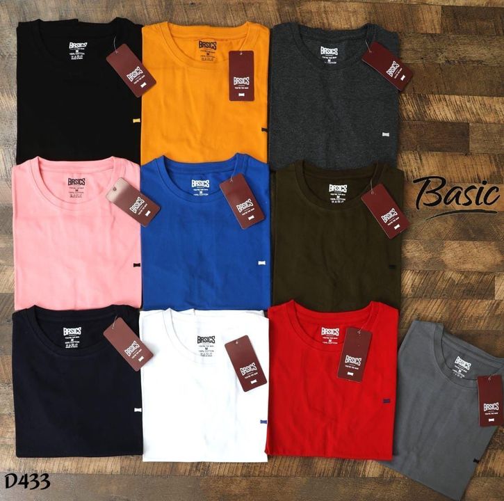 Post image Brand - Basics
Style - D433 Men’s Round Neck T-Shirt With Logo Embroidery 
Fabric - 100% Combed Cotton Single Jersey 
Gsm - 180 
Combo - 10
Size - M,L,XL,XXL
Ratio - *1 1 1 1*
Moq - 41 pcs {40+1 pcs mix}
Price - ₹200/- + shipping extra
All goods are in single pcs packed 
👉👉Ready For Delivery
{⏲ Moq Weight 7.800 kg}