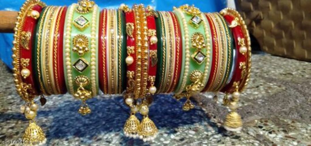 Post image ✨ *Shimmering Fancy Bracelet &amp; Bangles* ✨
Base Metal : AlloyPlating : Gold PlatedStone Type : PearlsType : ChoodaMultipack : 2 Sizes : 2.4, 2.6, 2.8
🌺 *Start @ 999/- only* 🌺Easy Returns Available In Case Of Any Issue🇮🇳🇮🇳🇮🇳🇮🇳🇮🇳