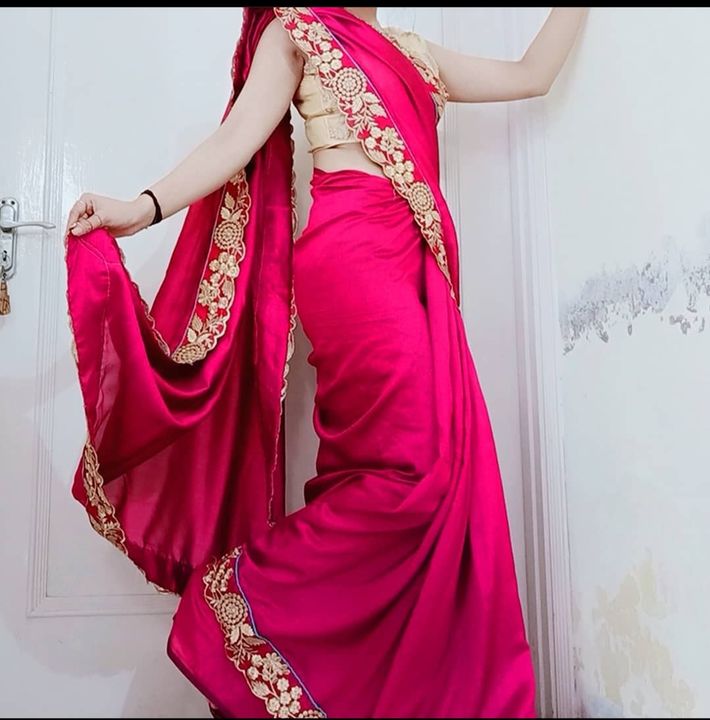 Embroidered saree uploaded by business on 3/27/2022