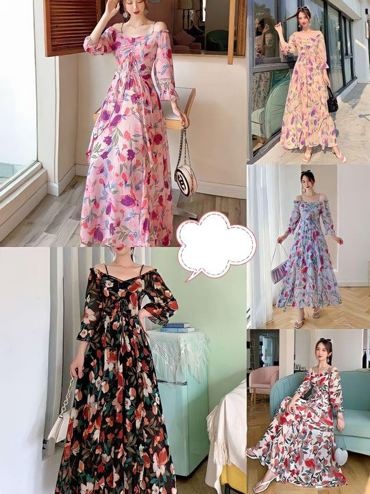 Long flower dress uploaded by Mumbai Fashion on 3/27/2022