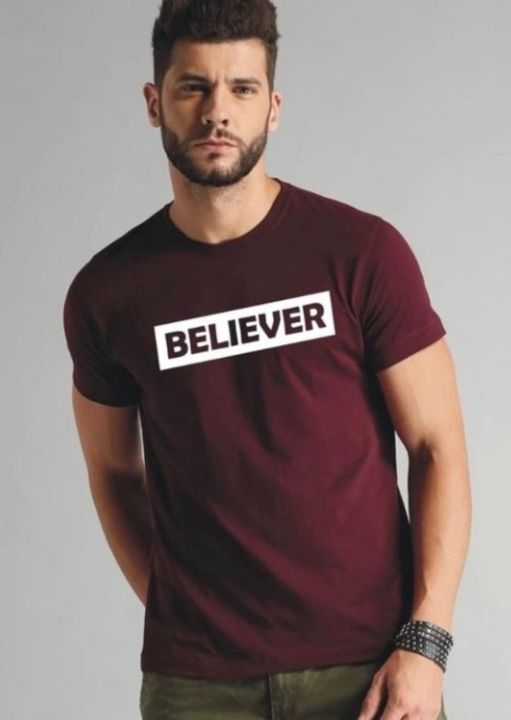 Believer men t shirts  uploaded by BAL GOPAL COLLECTION on 3/28/2022