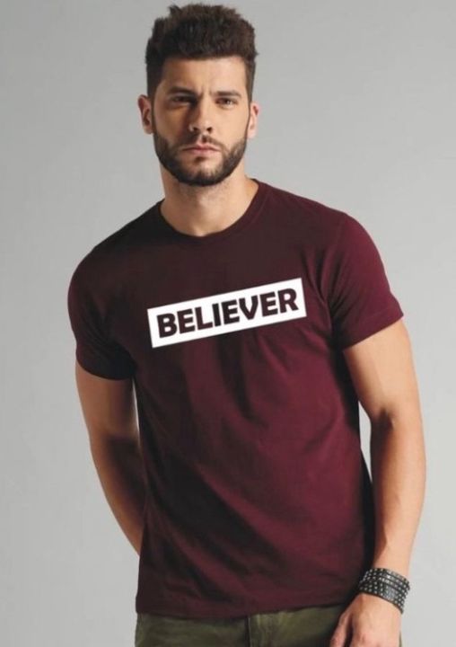 Believer men t shirts  uploaded by BAL GOPAL COLLECTION on 3/28/2022