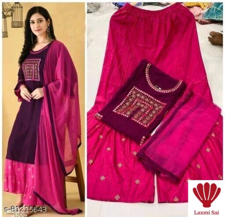 Women Trendy Sharara Dress Material uploaded by business on 3/28/2022