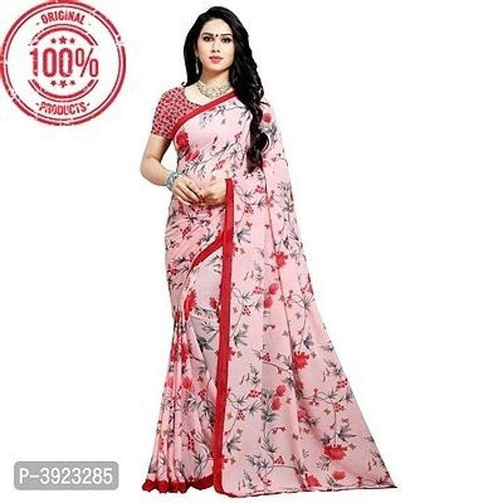 Beutiful Georgette saree with Blouse Piece uploaded by business on 10/16/2020