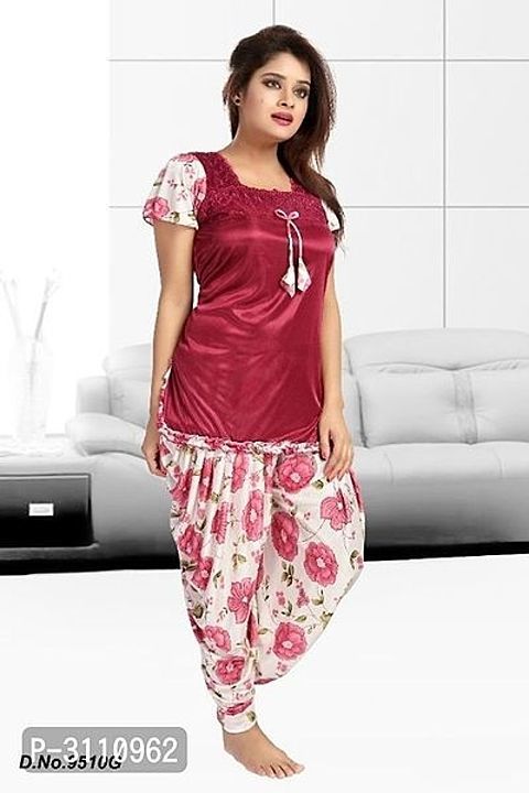 Dil toh Happy Hai Ji with Trendy Satin Patiala Lounge Sets
 uploaded by business on 10/16/2020