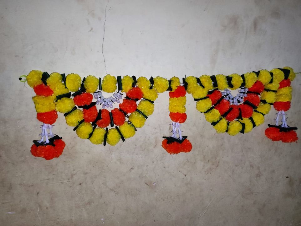 Artificial marigold door toran uploaded by Aamir handicrafts flowers on 3/28/2022