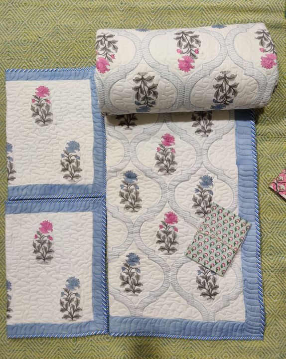 Post image Cotton bed cover quilted set