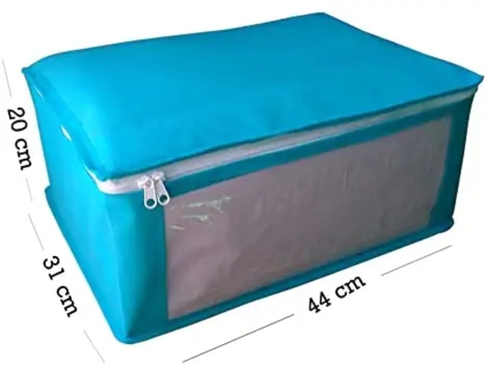Non Woven Fabric Storage Bag/Saree Cover/Clothes Organiser for Wardrobe Set with Transparent Window  uploaded by business on 3/29/2022