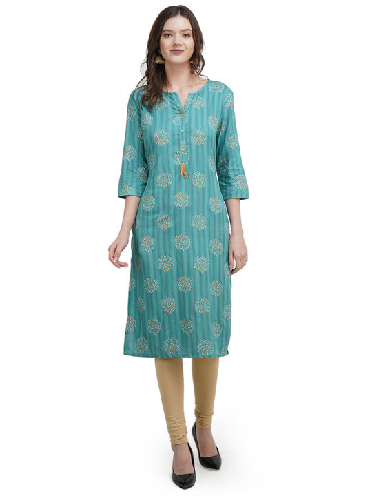 Foil print tussel kurti uploaded by business on 3/29/2022