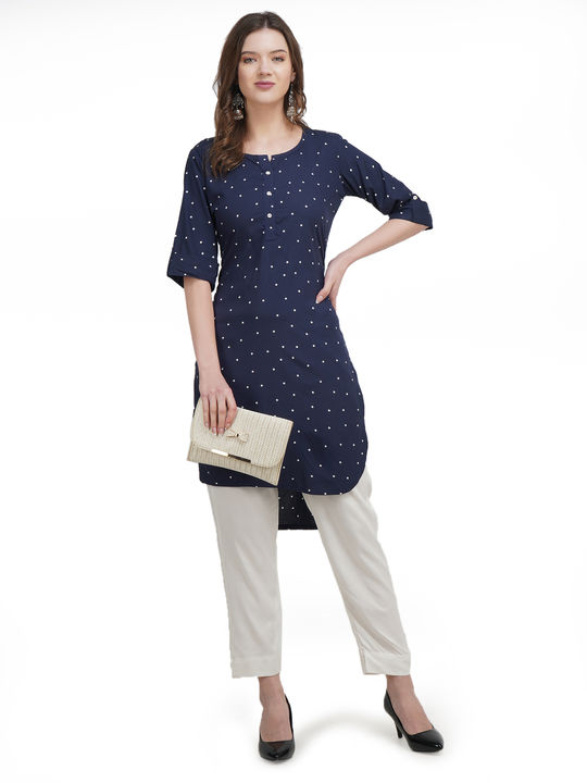 Product image with price: Rs. 549, ID: polka-dots-kurti-with-trousar-pant-31d8c7ca