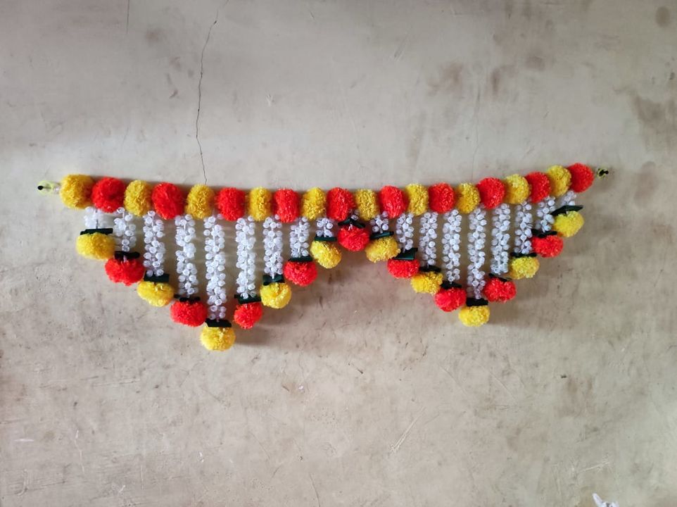 Artificial marigold door toran uploaded by Aamir handicrafts flowers on 3/29/2022