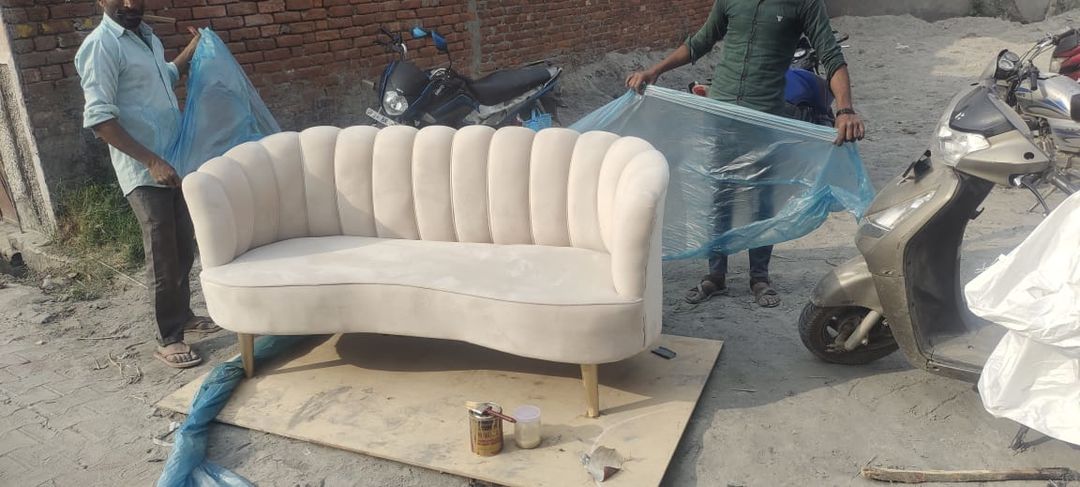 Covered sofa We are manufacturing for all wooden items like mharaj sofa, v I p sofa, steel sofa, ste uploaded by UK Craft  on 3/30/2022