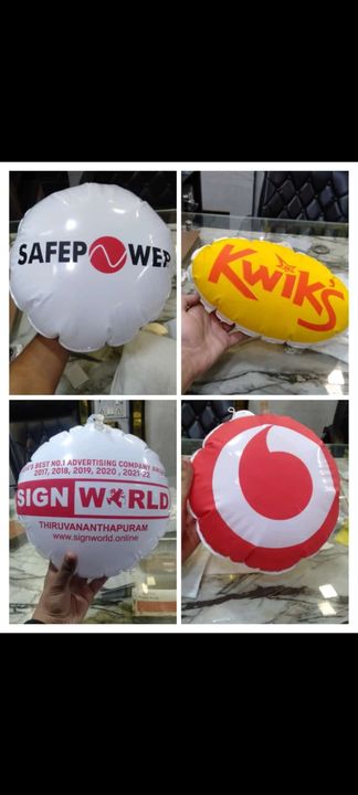 Post image Pvc balloon available in reasonable rate with your company name and logo
 9319143318 my whatsapp number 📞📞