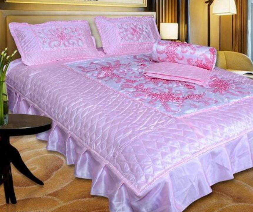 Post image I want 20 pieces of Satin frilled double bed sheet with 2 pillow cover and comforter.