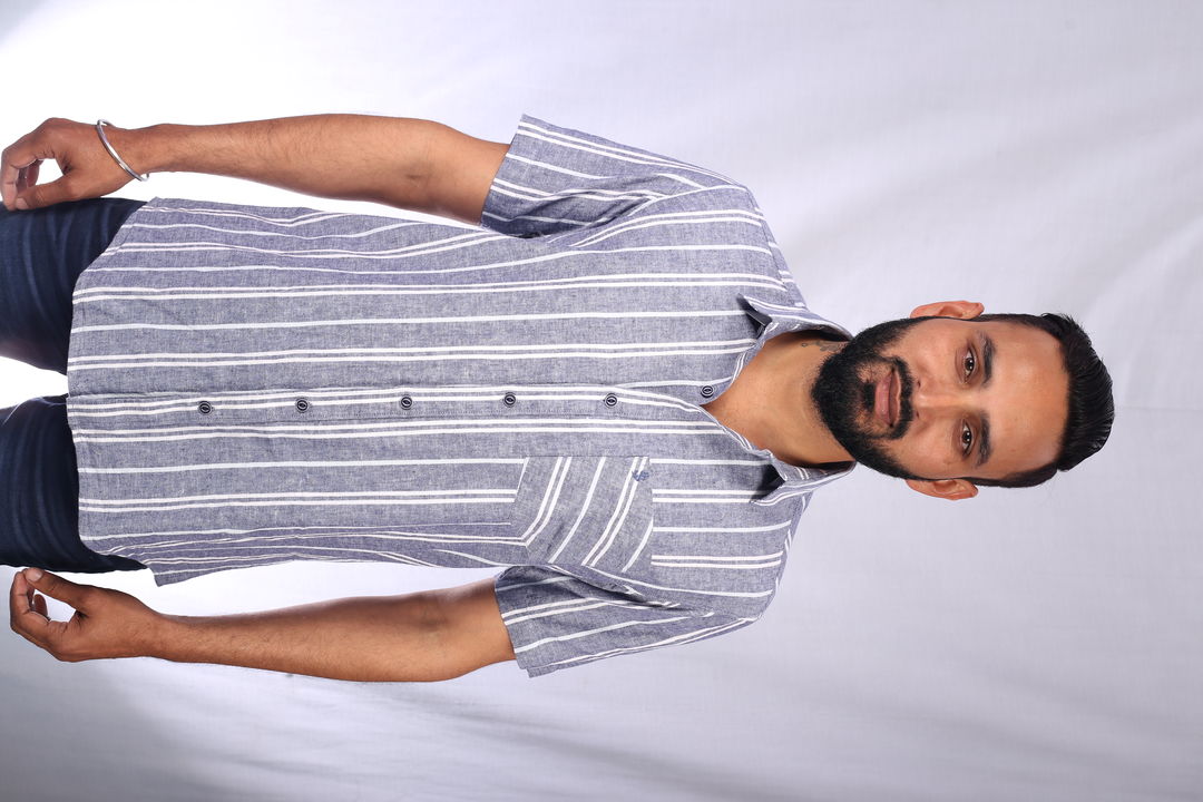 Men's cotton shirt stripped  uploaded by Blue collars fashion and retail on 3/30/2022