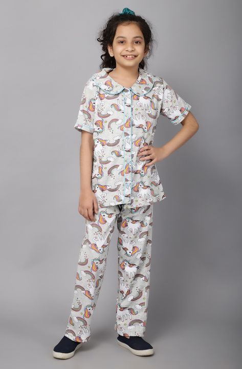 Product image of Grey unicorn sleepwear , price: Rs. 550, ID: grey-unicorn-sleepwear-f4608066
