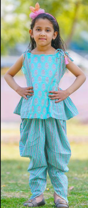 Peplum top with dhoti uploaded by business on 3/30/2022