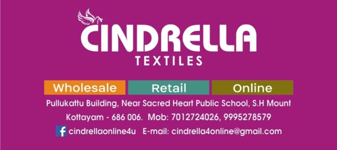 Visiting card store images of Cindrella Textiles