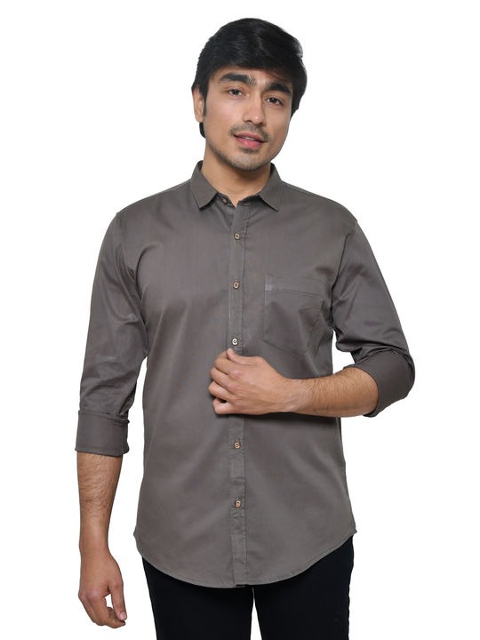 Casual Shirt Dark Grey Colour BSKL1001 uploaded by B. S. Klothings LLP on 3/31/2022