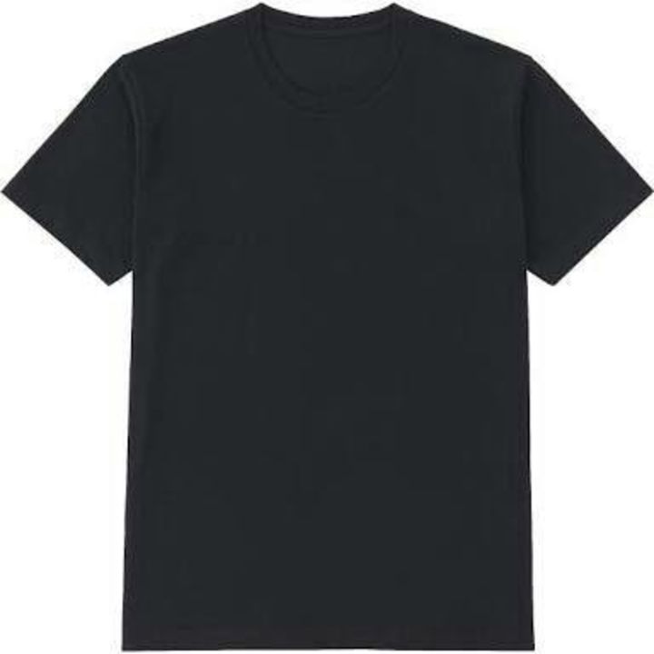 Plain Black Round Neck Cotton Tshirt  uploaded by The pleasion on 3/31/2022