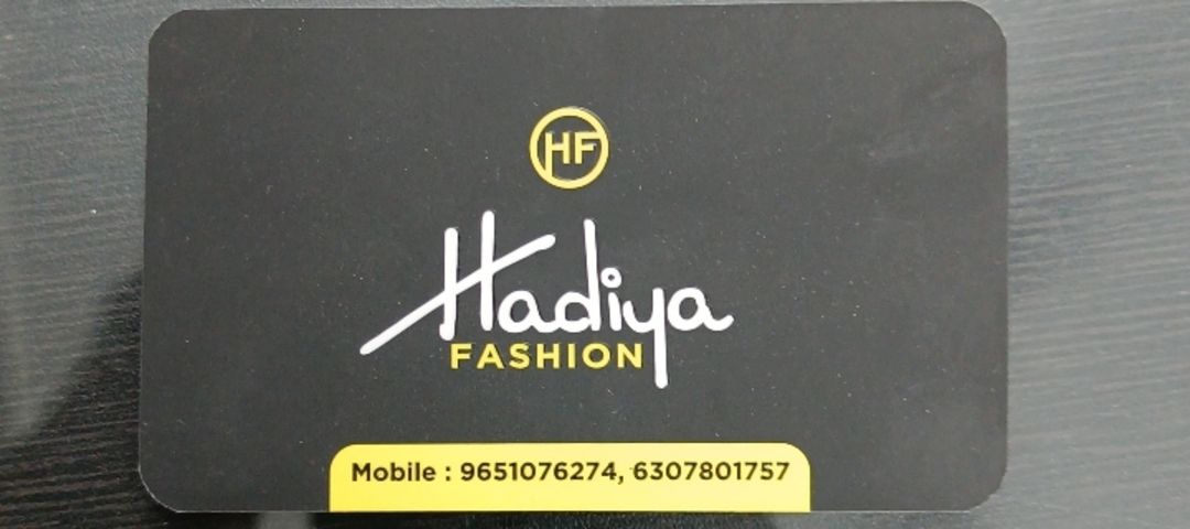 Visiting card store images of Hadiya Fashion