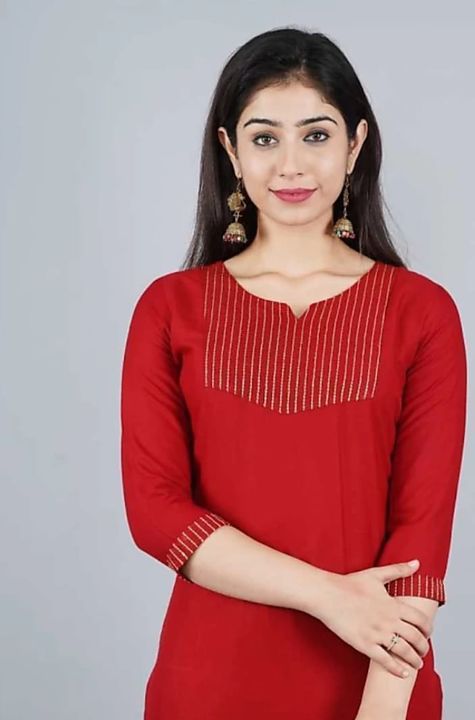 SidRid Maroon Tagai Kurti with pant uploaded by business on 3/31/2022