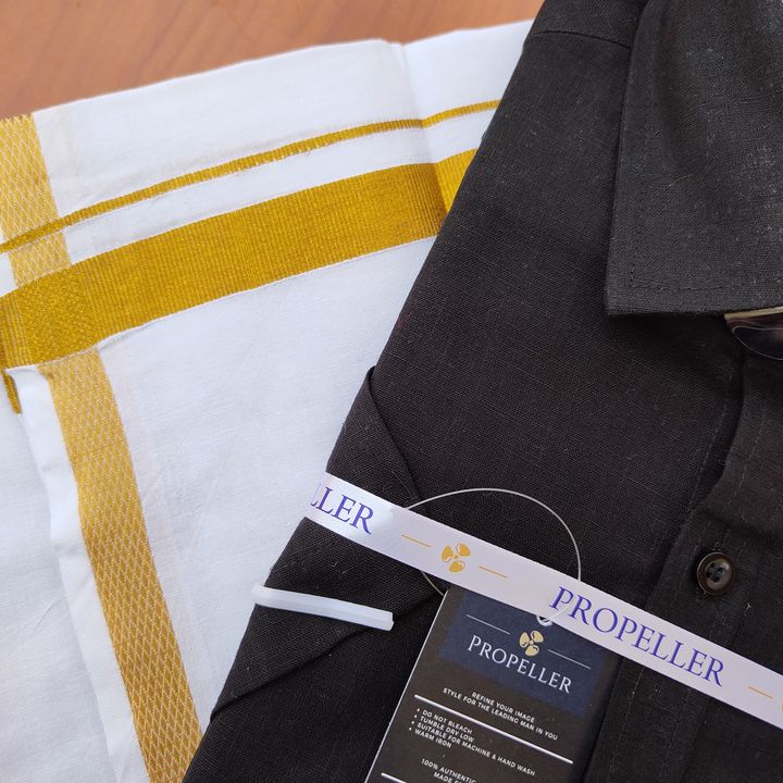 Traditional men's shirt and Dhothi set uploaded by Impeller Fabrics on 3/31/2022